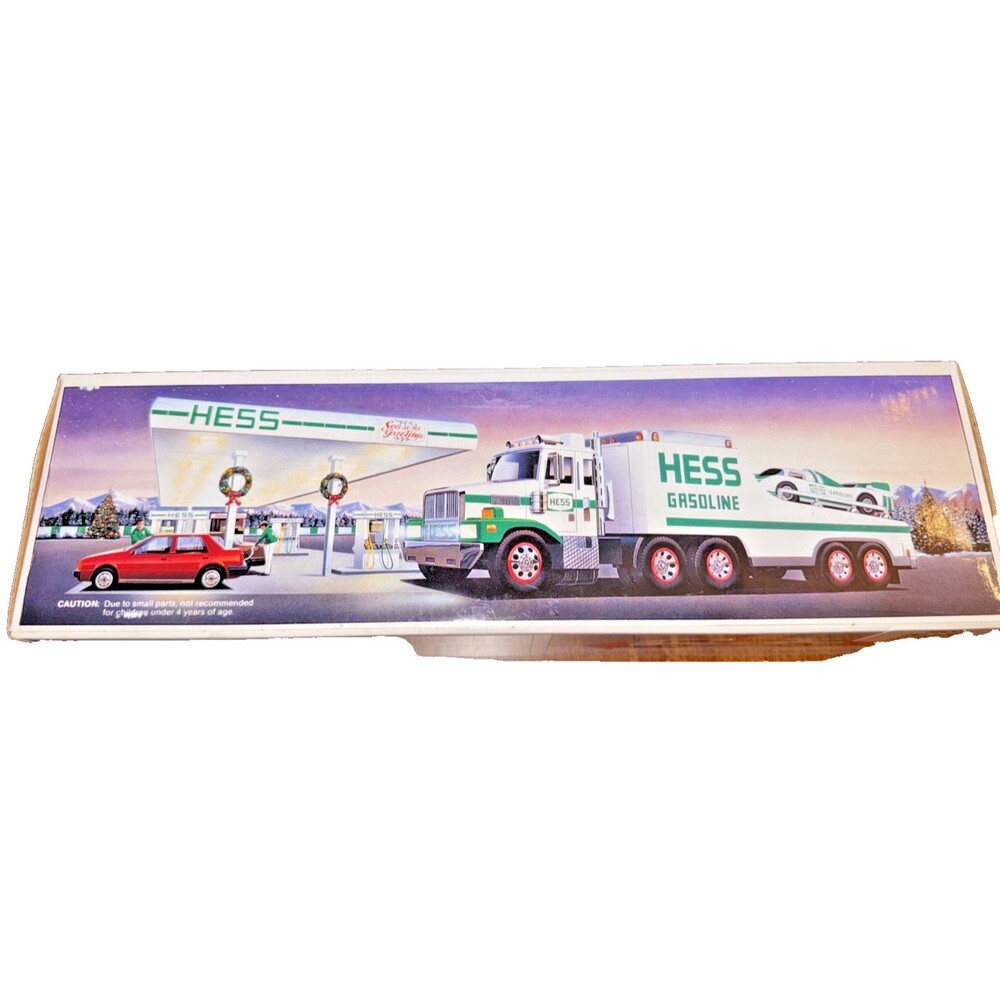 Vintage 1988 Hess Truck & Racer – NEW in Original Packaging – Never Displayed